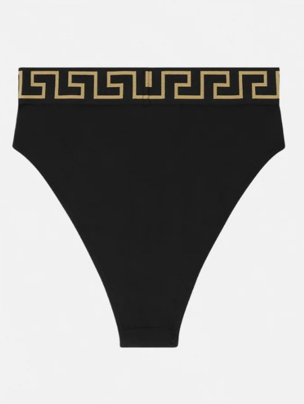 VERSACE NWT Medusa motif Greca High Waist Bikini Bottoms Size 2=US S Black Gold - Picture 4 of 11